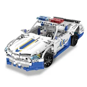 C51006W RC 블록 자동차 2.4G 시뮬레이션 경찰차 GT RC 순찰 왜건 장난감 벽돌 자동차 재미있는 놀이 장난감