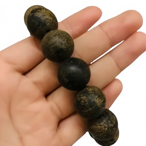 Pulsera de Oud de Vietnam Natural Superior, pulsera de madera de agar pura con cuentas de 12-15mm con estilo Vintage de brazaletes tipo Accesorios - Product Image 4