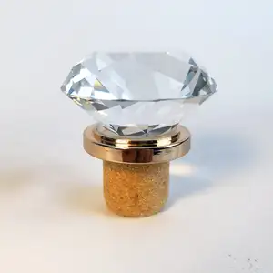 Tapón transparente para botella de vino, tapón para botella de champán XO, con forma de diamantes