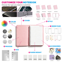 Set de Regalo de Cuaderno Personalizado con Logo, Agenda de Gratitud y Autocuidado con Espiral y Tapa Dura 2026, Impreso con Caja