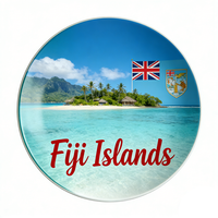 Assiette en céramique ronde à thème créatif Kiribati, Tuvalu, Samoa, Îles Fidji, Tonga, Nouvelle-Calédonie, design personnalisé