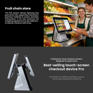 Sistema POS ComPOSxb con Schermo Touch da 15 Pollici e Stampante Integrata da 58MM, Registratore di Cassa Touch All-<span class=keywords><strong>in</strong></span>-One per Terminali Desktop - Product Image 3
