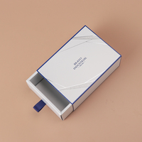 Boîte à tiroirs BRAVO faite à la main haut de gamme personnalisable 88,2g 16,2x6x11,6cm avec doublure en éponge enduite, pelliculage brillant, gaufrage et paillettes
