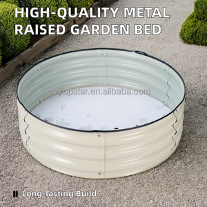 <span class=keywords><strong>Lit</strong></span> <span class=keywords><strong>de</strong></span> <span class=keywords><strong>jardin</strong></span> surélevé <span class=keywords><strong>rond</strong></span> en métal <span class=keywords><strong>de</strong></span> qualité supérieure, design moderne, hôtel, maison, décoration <span class=keywords><strong>de</strong></span> pépinière extérieure, vente en gros <span class=keywords><strong>de</strong></span> pots décoratifs bon marché - Product Image 2