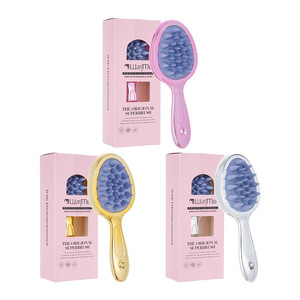 WanMei Double-Sided <b>Shampoo</b> Brush Electroplated Hair Massage Comb For Scalp Care - Product Image 5