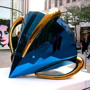 Escultura de Acero Moderna 2023, Arte en Metal de Hierro, Decoración Grande para Exteriores, Plazas, Centros Comerciales, Edificios de Oficinas, Escultura de Acero Pulido con Diseño de Diamante - Product Image 2