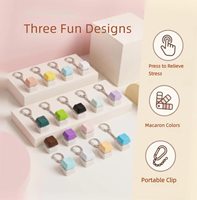 Wholesale Custom Keyboard Switch Fidget Toy Mechanical Keycap Clicker Keychain Stress Relief Keyring for Promotional Gift Bulk