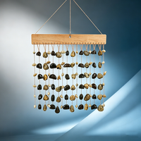 Natural Seed Shell Chime Mixed Nut Shell Wind Chime Hanging Percussion for Sound Bath and Acoustic Percussion Sessions