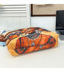Sac fourre-tout de plage en toile à motif peinture à l'huile double face grande capacité imprimé sur mesure - Product Image 6