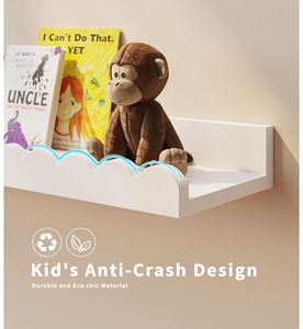 23 <span class=keywords><strong>inch</strong></span> Vườn Ươm kệ sách, <span class=keywords><strong>4</strong></span>-Pack trắng nổi vỏ sò Kệ phòng ngủ trẻ em Toddler bé phòng vỏ sò kệ - Product Image 2