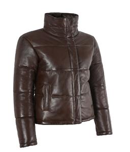 Chaqueta de Mujer Personalizada 100% Cuero Genuino Marrón Nappa, Corte Clásico, Cierre YKK, Marca Privada OEM/ODM, Venta al Por Mayor - Product Image 2