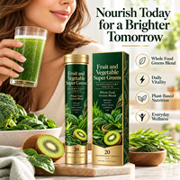 Comprimés Effervescents Super Greens avec Brocoli, Épinards, Herbe d'Orge, Chlorelle, Spiruline, Chou Frisé – Vente en Gros OEM