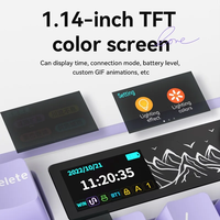 Teclado Mecánico para Juegos OEM Ajazz AK980, Programable, Pantalla, 91 Teclas, RGB, Inalámbrico, Tamaño Completo, USB-C, 8000 mAh