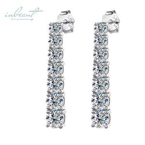 Argent 925 Original Total 2 Carat Diamond <span class=keywords><strong>Test</strong></span> Past Brilliant Cut D Color Moissanite Tassel Drop Earrings Real Gemstone Jewelry - Product Image 1