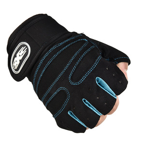 2026 Custom Logo Sports Workout Wrist Wrap Gel Pad Half Finger Fitness Outdoor Support Weightlifting Gym <b>Gloves</b> for Men - Product Image 4