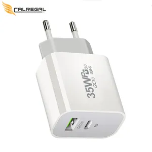 2024 New Us Eu 35w Pd Super Fast Charging Usb C Wall Charger Type C Portable Iphone Wall Charger