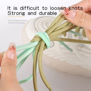 Cordones planos redondos Yrunfeety de 5MM, cordones de repuesto de 100-140CM para zapatillas <span class=keywords><strong>Yeezy</strong></span>, 20 colores disponibles - Product Image 5