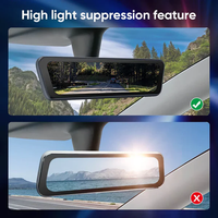 Caméra avant HD Pro 8,2 pouces pour Tesla Model Y Juniper, 4K, anti-éblouissement automatique, streaming, rétroviseur avant et arrière