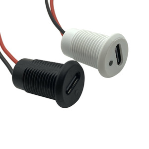 Tùy chỉnh <span class=keywords><strong>USB</strong></span> C nữ 2pin kết nối không thấm nước ổ cắm Bảng điều khiển gắn kết Loại C Cổng với dây - Product Image 5