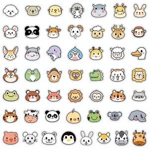 50 Pegatinas Decorativas de PVC Impermeables de Estilo Lindo de Popobuy Lyjenny, Sin Residuos, para Eventos - Product Image 1