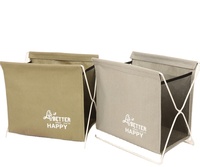 Panier à linge en métal lavable pliable, panier de rangement, panier de tri, vente en gros