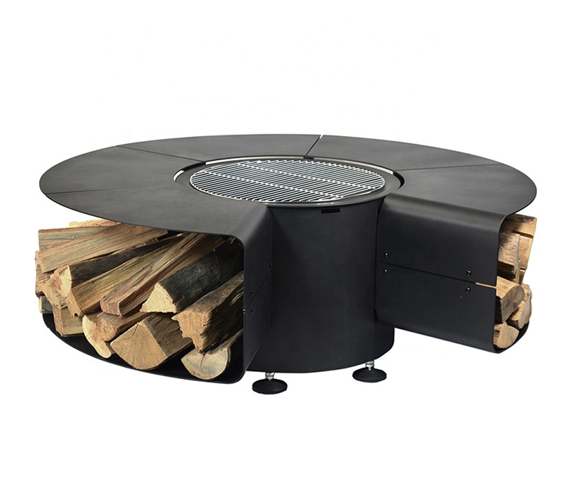 Factory Production Outdoor Portable Camping Outdoor Grill Fire Pit Metal Corten Steel Fire Pit Grill