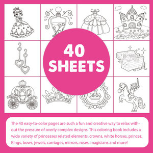 Stampa personalizzata principessa libri da colorare per bambini bambini regalo perfetto per le ragazze simpatico cartone animato pittura libro <span class=keywords><strong>di</strong></span> <span class=keywords><strong>disegno</strong></span> - Product Image 3