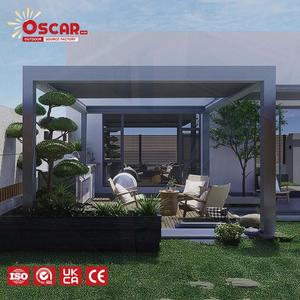 Pérgola de Aluminio con Doble Techo, Toldo para Exteriores, Gazebo Romano, Cortinas Retráctiles, Mosquitera, Pérgola Retráctil - Product Image 1