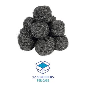 Éponge en acier inoxydable grande taille 2,5 x 2,75 gris acier, 12 par carton, pour le nettoyage de la vaisselle - Product Image 3