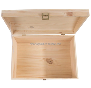 Caja de Madera Grande para Almacenamiento, sin Pintar, de Pino, para Manualidades en el Hogar, Cesta Organizadora de Gran Capacidad - Product Image 2