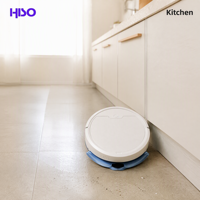 Aspirateur robot humide et sec 3000 mAh, bac à poussière 400 ml, vidage automatique, design fin, balayage programmé, chargement USB pour la maison