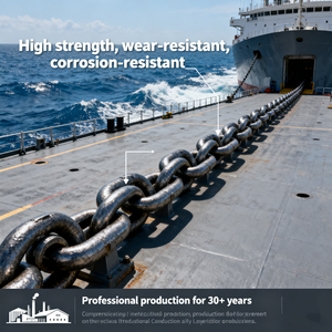 鍛造黒塗装炭素鋼溶接チェーン マリンボートアンカーチェーン 漁業用 オフショア CM370/CM490/CM690 - Product Image 5