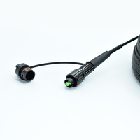 Cable de Fibra Óptica de Cobre de Alta Calidad, de 1 a 12 Núcleos, Plano, Tonalizable, Híbrido Eléctrico, para Exteriores, Aéreo, 31 m/unidad
