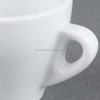 Vente en gros 4oz/120ml Tasse en céramique Soucoupe Porcelaine Céramique Espresso Thé Latte Ensemble de tasses à café