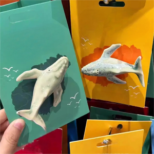 Vente en gros <span class=keywords><strong>de</strong></span> poissons marins marins marins côtiers animaux en résine artisanat requin et dauphin aimants pour réfrigérateur figurines souvenirs - Product Image 2