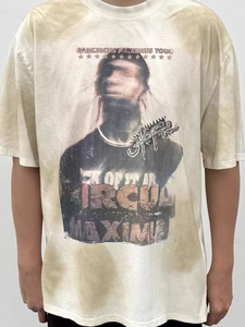 Streetwear Heavyweight Cotton Oversized Hip Hop T-shirt Homens Acid Wash Vintage Graphic t Shirts - Product Image 4