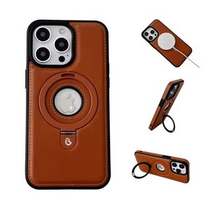 Étui de téléphone avec anneau magnétique en cuir PU pour <span class=keywords><strong>iPhone</strong></span> 15 <span class=keywords><strong>14</strong></span> 13 12 <span class=keywords><strong>Pro</strong></span> <span class=keywords><strong>Max</strong></span> 2024 nouvelle coque de téléphone avec support pour <span class=keywords><strong>iPhone</strong></span> 16 <span class=keywords><strong>Pro</strong></span> <span class=keywords><strong>Max</strong></span> - Product Image 3