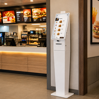 Kiosque de paiement Android 21,5-27 pouces avec écran tactile, terminal de libre-service, machine de commande sur pied pour restaurant