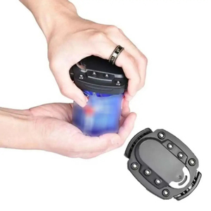 Huyo 2-en-1 Ouvre-boîte multifonctionnel portable et coupe-bouteille, décapsuleur rapide antidérapant, outil de fête en plastique plat - Product Image 4