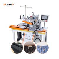 Machine à coudre à point de recouvrement automatique à grande vitesse SOMAX SM-09 pour ceintures élastiques, idéale pour les usines de confection