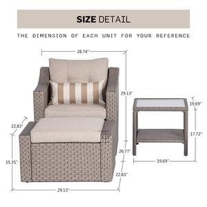 Sofa <strong>Set</strong> <strong>Furniture</strong> Rattan <strong>6</strong> <strong>Piece</strong> Outdoor Patio <strong>Furniture</strong> <strong>Sets</strong> - Product Image 3