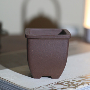 Miniature Purple <b>Clay</b> <b>Flower</b> <b>Pot</b> Square Small Bonsai Planter Desktop Ornament - Product Image 3