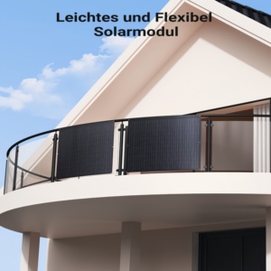 Panneaux solaires photovoltaïques mono cristaux noirs flexibles 240W pour camping-car, bateau, jardin, balcon - Vente en gros - Product Image 5