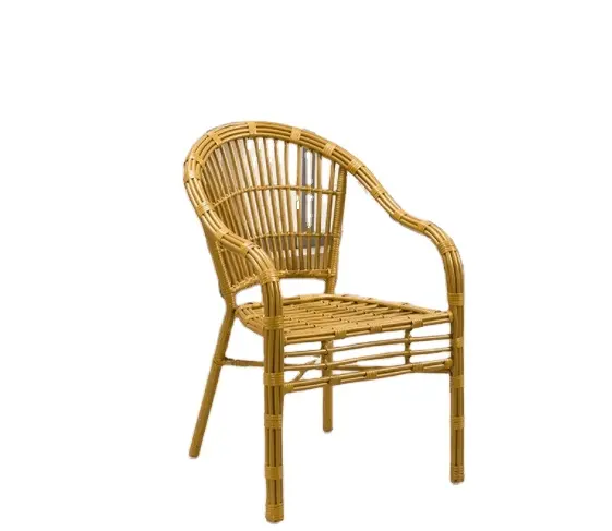 เก้าอี้แคมป์หวายสูงสีทอง34นิ้ว86ซม.,โต๊ะทานอาหารกลางแจ้งสำหรับตั้งแคมป์กลางแจ้งห้องนั่งเล่น