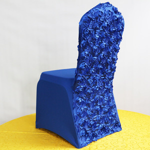 Rosette <span class=keywords><strong>Flower</strong></span> <span class=keywords><strong>Chair</strong></span> Cover Spandex Fancy Christmas Rose Bordar Cadeira Cover Universal Hotel Banquete Decoração Do Partido - Product Image 5