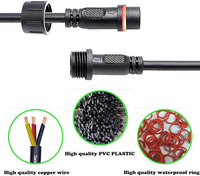 موصل كابل LED ذكر وأنثى من JYX OED/ODM مقاوم للماء IP68 من PVC 16AWG 2-8Pin لتركيب إضاءة LED الخارجية للسيارات