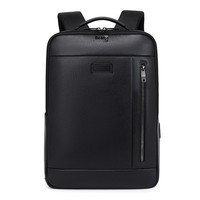 Sac à dos pour ordinateur portable en cuir véritable pour homme, idéal pour les voyages d'affaires, avec fermeture éclair en polyester, imperméable, grande capacité, coussin d'air pour les trajets quotidiens