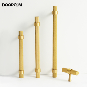 Dooroom Brass Knurled Furniture Handles Modern <strong>Matt</strong> <strong>Black</strong> Brass Silver Cupboard Wardrobe Dresser Shoe Box <strong>Drawer</strong> Cabinet Pulls - Product Image 4