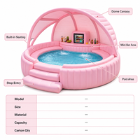 Canapé gonflable géant personnalisé pour piscine, transat gonflable avec auvent et bar, piscine gonflable pour villa et jardin