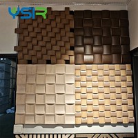 Panneaux acoustiques muraux modernes et durables en mosaïque, absorbants le son, en polyester